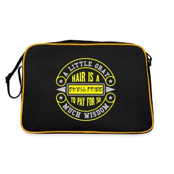UN PEU DE CHEVEUX GRIS EST UN PETIT PRIX À PAYER DONC - Sac Retro - noir/or - Dos
