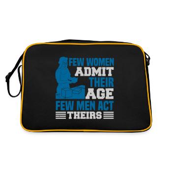 NUR WENIGE FRAUEN GEBEN IHR ALTER ZU WENIGE MÄNNER HANDELN - Retro Tasche - Schwarz/Gold - Hinten