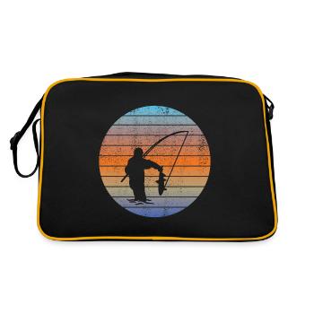Fishing Fishing Fishing Fishing Fishing Hooks - Retro Bag - black/gold - Back
