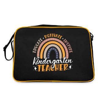 Training a kindergarten teacher Motivating Inspiring - Retro Bag - black/gold - Back