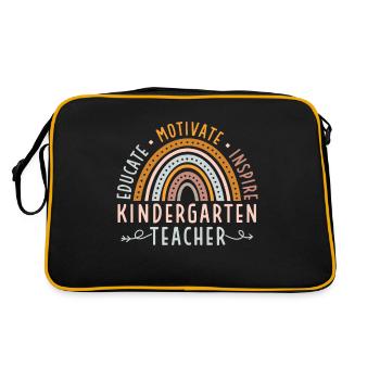 Training a kindergarten teacher Motivating Inspiring - Retro Bag - black/gold - Back