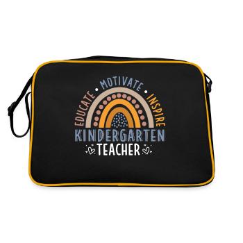 Training a kindergarten teacher Motivating Inspiring - Retro Bag - black/gold - Back