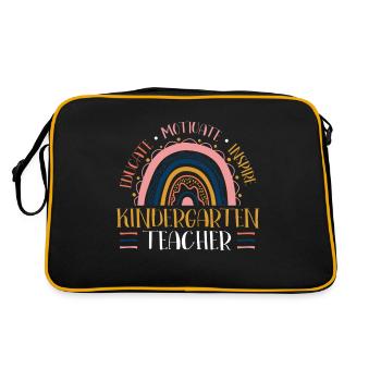 Training a kindergarten teacher Motivating Inspiring - Retro Bag - black/gold - Back