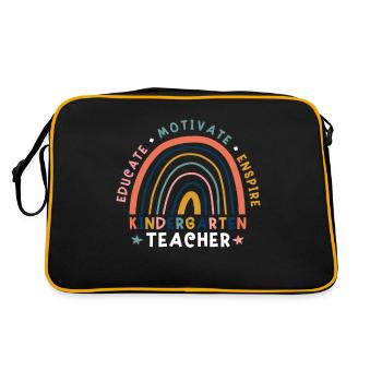 Training a kindergarten teacher Motivating Inspiring - Retro Bag - black/gold - Back