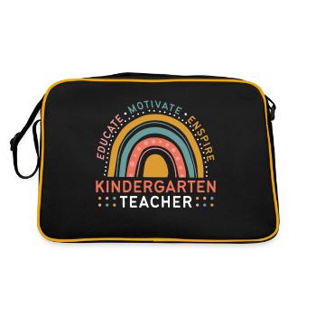 Training a kindergarten teacher Motivating Inspiring - Retro Bag - black/gold - Back