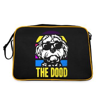 The Dood Doodle Labradoodle Goldendoodle - Retro Bag - black/gold - Back