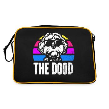 The Dood Doodle Labradoodle Goldendoodle - Retro Bag - black/gold - Back