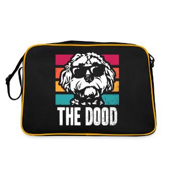 The Dood Doodle Labradoodle Goldendoodle - Retro Bag - black/gold - Back