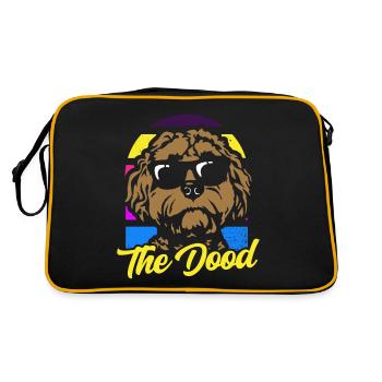 The Dood Doodle Labradoodle Goldendoodle - Retro Bag - black/gold - Back