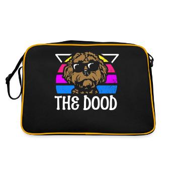 The Dood Doodle Labradoodle Goldendoodle - Retro Bag - black/gold - Back