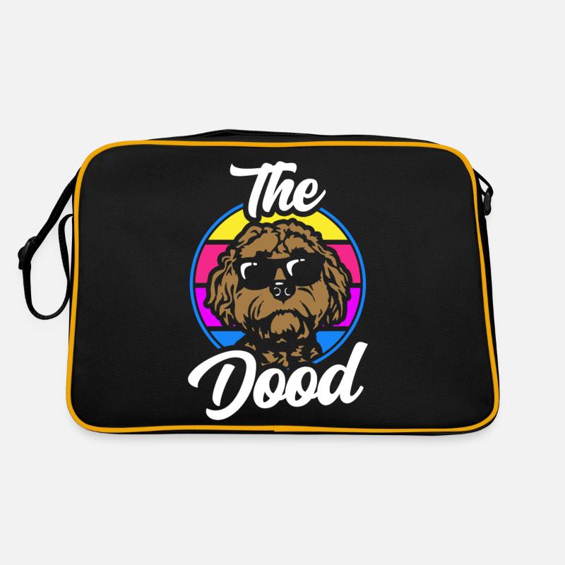 The Dood Doodle Labradoodle Goldendoodle - Retro Bag - black/gold
