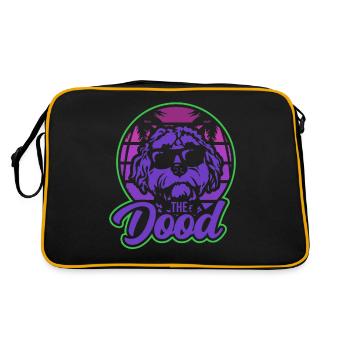 The Dood Doodle Labradoodle Goldendoodle - Retro Bag - black/gold - Back