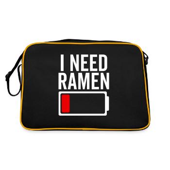 I Need Ramen - Retro Bag - black/gold - Back