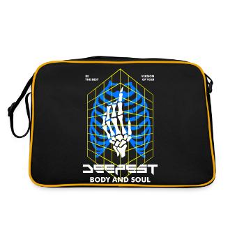 Deepest Streetwear - Retro Tasche - Schwarz/Gold - Hinten