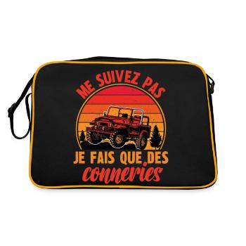 me suivez pas je fais que des conneries - Sac Retro - noir/or - Dos