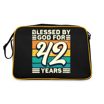 42 années de cadeaux d’anniversaire drôle de dicton - Sac Retro - noir/or - Dos