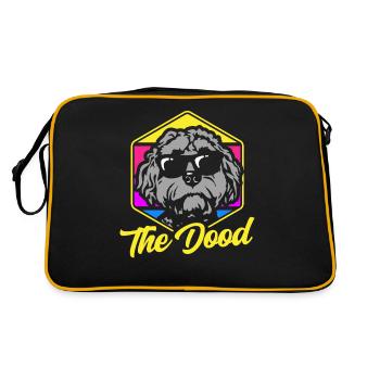 The Dood Doodle Labradoodle Goldendoodle - Retro Bag - black/gold - Back