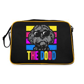 The Dood Doodle Labradoodle Goldendoodle - Retro Bag - black/gold - Back