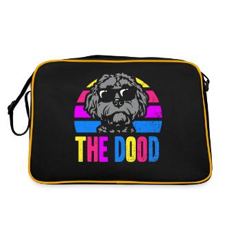 The Dood Doodle Labradoodle Goldendoodle - Retro Bag - black/gold - Back