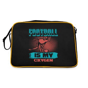 FOOTBALL IS MY OXYGEN 2 - Retro Bag - black/gold - Back