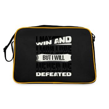 JE PEUX GAGNER ET JE PEUX PERDRE MAIS JE NE SERAI JAMAIS - Sac Retro - noir/or - Dos