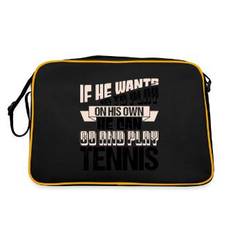 S’IL VEUT JOUER SEUL, IL PEUT ALLER JOUER - Sac Retro - noir/or - Dos