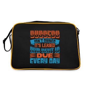 SUCCESS ISN'T OWNED IT'S LEASED AND RENT IS DUE - Retro Bag - black/gold - Back