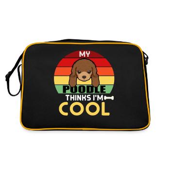 My Poodle Think I`m Cool - Retro Bag - black/gold - Back