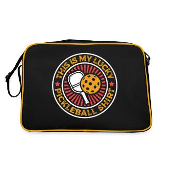 C’est mon jeu de sport de paddle de pickleball de chance - Sac Retro - noir/or - Dos