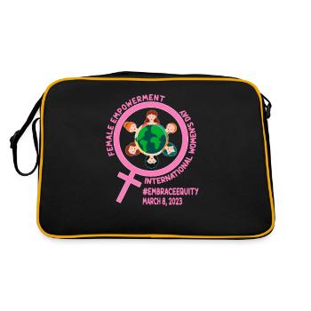 Journée internationale de la femme : Empowerment Embrace Equ - Sac Retro - noir/or - Dos