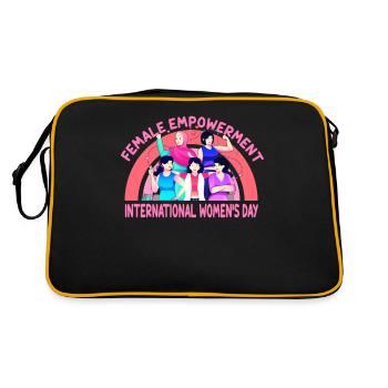 Journée internationale de la femme : Féminisme Autonomisation des femmes - Sac Retro - noir/or - Dos
