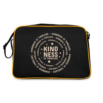 Kindness is timeless - Retro Tasche - Schwarz/Gold - Hinten