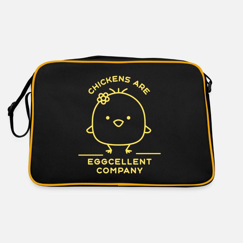 Chickens Are EGGcellent Company Funny Chicken Retro Bag