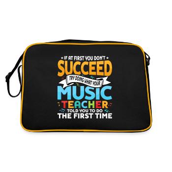Try Doing What Your Music Teacher Told You To Do S - Retro Bag - black/gold - Back