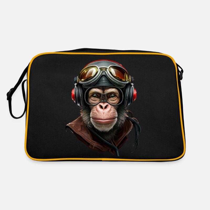 Schimpanse - Affe Retro Tasche