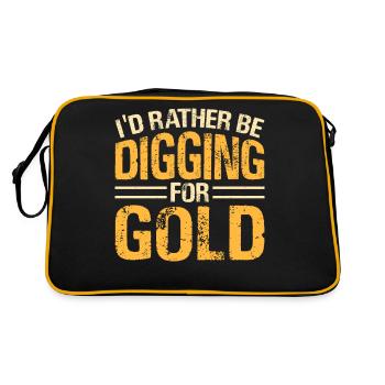 Je préfère creuser pour trouver de l’or - Sac Retro - noir/or - Dos