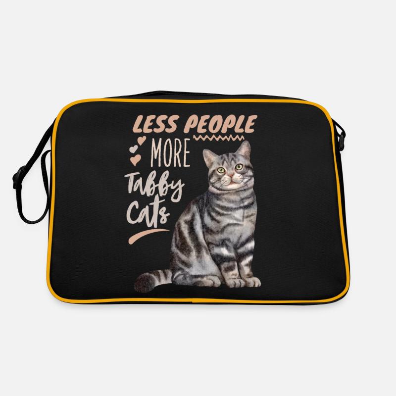 Katze, Tabby-Cat, getigerte Katze lustiger Spruch Retro Tasche