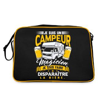 Je Suis Un Campeur Magicien - Sac Retro - noir/or - Dos