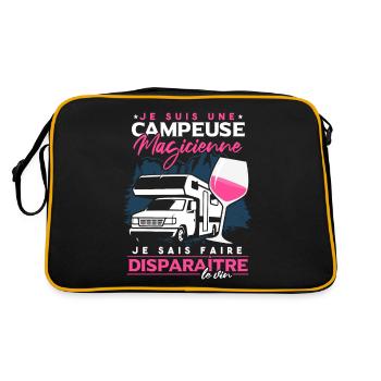 Je Suis Une Campeuse Magicienne - Sac Retro - noir/or - Dos