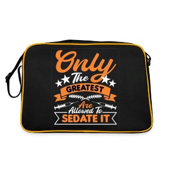 Anesthetist Anaesthesiologist Anesthesia - Retro Bag - black/gold - Back