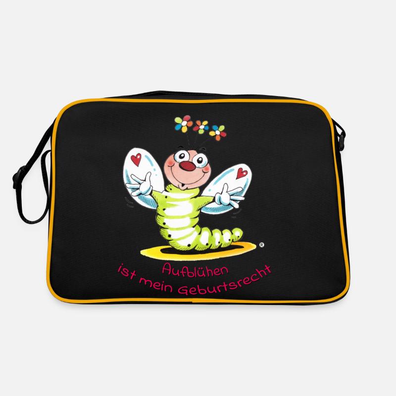 La floraison est mon droit de naissance / mouches roses Sac Retro