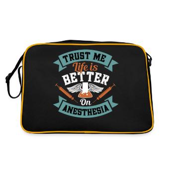 Anesthetist Anaesthesiologist Anesthesia - Retro Bag - black/gold - Back