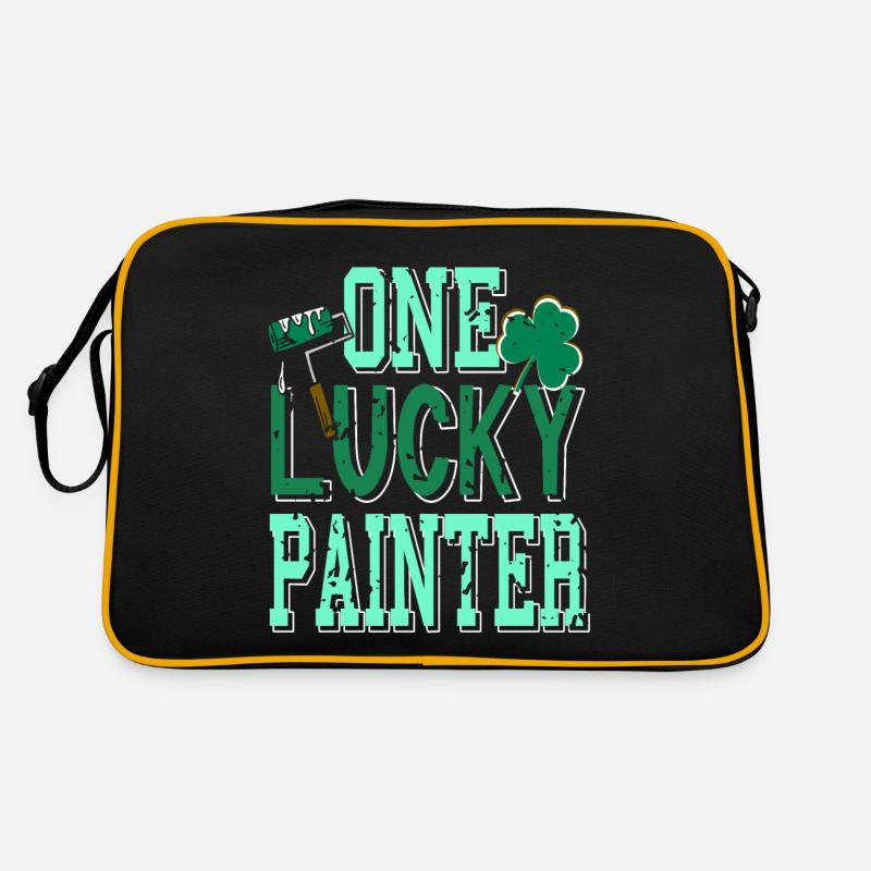 One Lucky Painter Retro Funny Painter Designs Retro Bag
