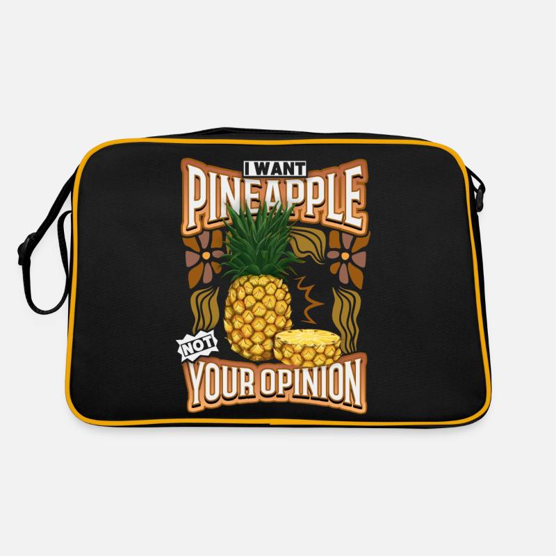 Funny Pineapple, Pineapple Saying Retro Bag