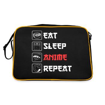 Manger Sommeil Anime Répéter - Sac Retro - noir/or - Dos