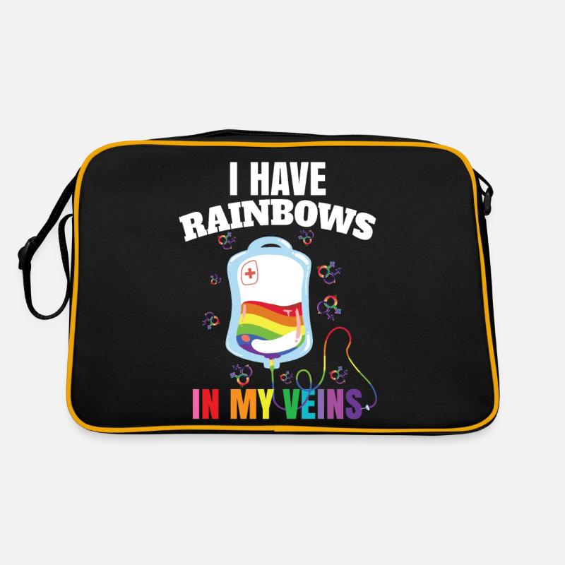 Lustige LGBTQ Regenbogen Pride Schwule Lesbe Retro Tasche