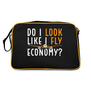 I look like I'm going economy first - Retro Bag - black/gold - Back