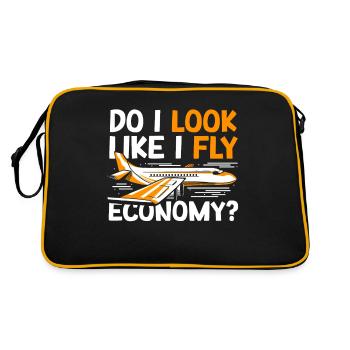 I look like I'm going economy first - Retro Bag - black/gold - Back