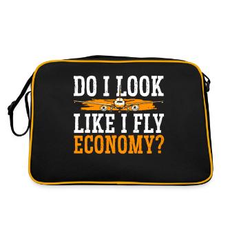 I look like I'm going economy first - Retro Bag - black/gold - Back