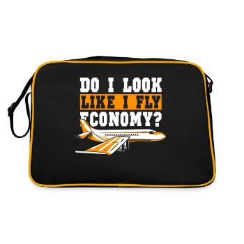 I look like I'm going economy first - Retro Bag - black/gold - Back
